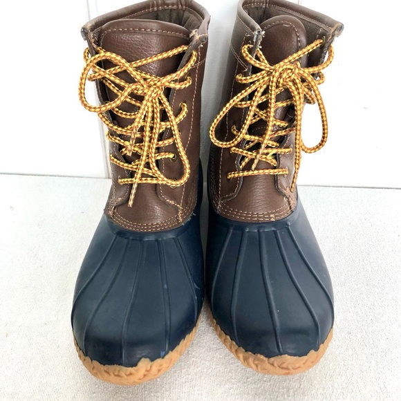 LEATHER WOMENS DUCK BOOTS SIZE 11 - Picture 3 of 9